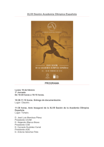 Programa XLVII Sesión Academia Olímpica Española