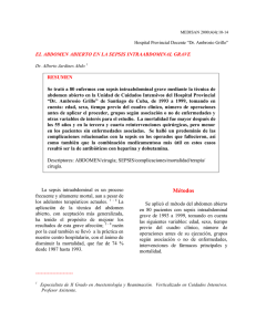 EL ABDOMEN ABIERTO EN LA SEPSIS INTRAABDOMINAL GRAVE