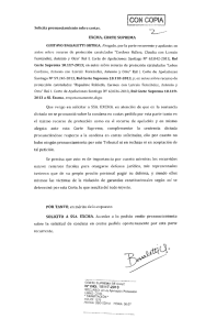 Solicita pronunciamiento sobre costas. EXCMA. CORTE SUPREMA