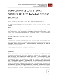 Complejidad y Ciencias Sociales
