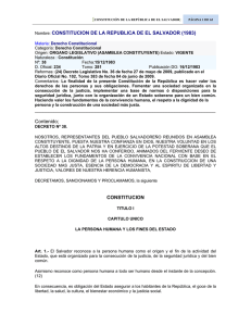 Constitución - Procuraduría General de la República de El Salvador