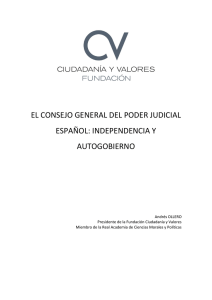 EL CONSEJO GENERAL DEL PODER JUDICIAL ESPAÑOL