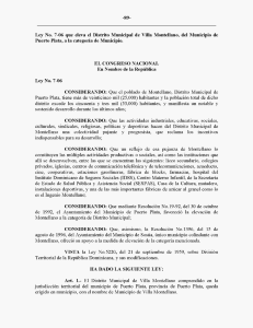 -89- Ley No. 7-06 que eleva el Distrito Municipal de Villa Montellano