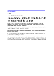 11-09-08 En combate, soldado resultó herido en zona rural de La Paz