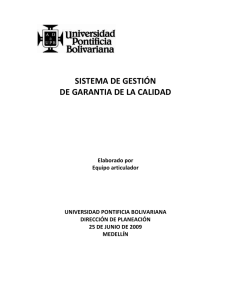 sistema de gestión de garantia de la calidad