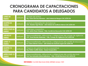 cronograma de capacitaciones para candidatos a delegados