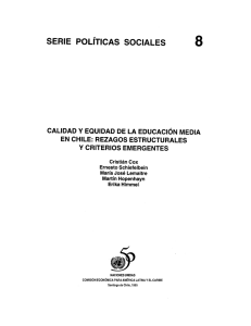 Calidad y equidad de la educación media en Chile