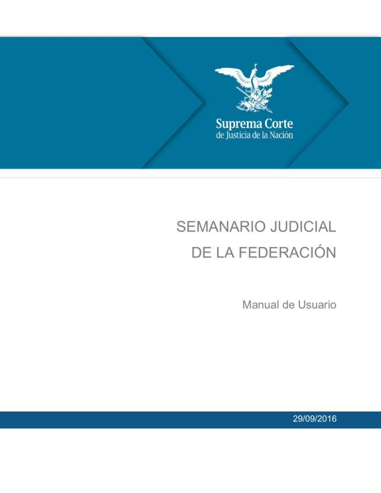 Manual De Usuario - Semanario Judicial De La Federación