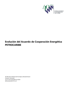 Evolución del Acuerdo de Cooperación Energética
