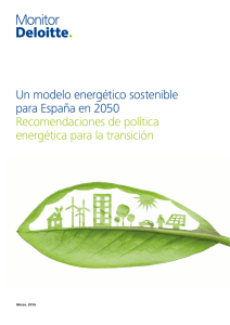 Un modelo energético sostenible para España en 2050