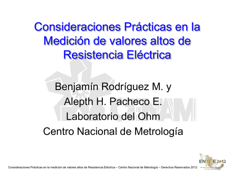 Diapositiva 1 - Centro Nacional De Metrología