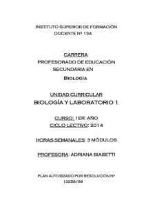 BIOLOGÍA I Primer Año Adriana Beasetti