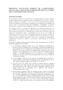 Protocol d`actuació enfront a l`assetjament