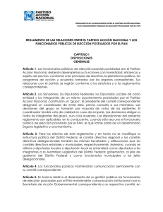 Reglamento de las relaciones entre el Partido Acción Nacional y los