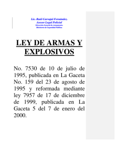 LEY DE ARMAS Y EXPLOSIVOS
