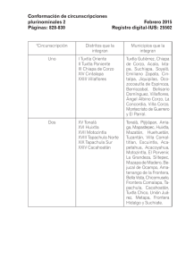 Conformación de circunscripciones plurinominales 2 Febrero 2015