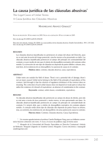 La causa jurídica de las cláusulas abusivas*