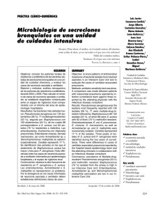 Microbiología de secreciones bronquiales en una