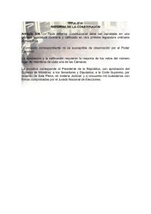 TÍTULO VI REFORMA DE LA CONSTITUCIÓN Artículo 306