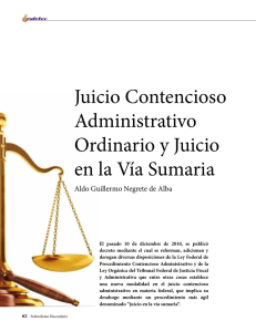 Juicio Contencioso Administrativo Ordinario y Juicio en la Vía Sumaria