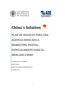 China´s Solution PARA EL MERCADO CHINO