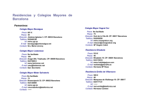 Residencias y Colegios Mayores de Barcelona