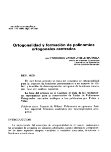 Ortogonalidad y formación de polinomios ortogonales centrados