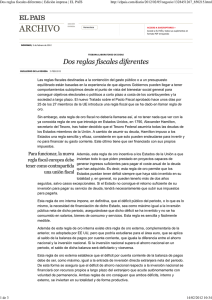 Dos reglas fiscales diferentes | Edición impresa | EL PAÍS