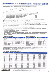 Vaso expansión membrana recambiable