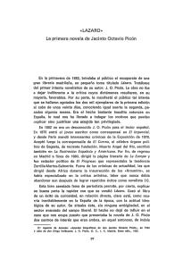 pdf "Lázaro", la primera novela de Jacinto Octavio Picón / Nelly