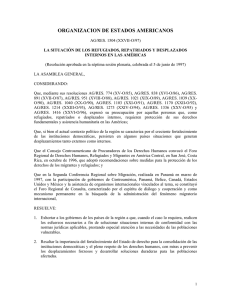 La Situación de los Refugiados, Repatriados y Desplazados