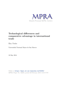 Technological differences and comparative advantage in