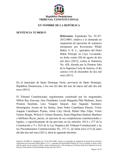 Sentencia TC 0028-13 C - Tribunal Constitucional de la