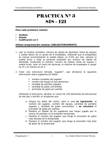 PRACTICA Nπ 3 SIS À 121 - Universidad Salesiana de Bolivia