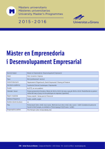 Màster en Emprenedoria i Desenvolupament Empresarial