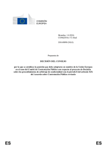 COMISIÓN EUROPEA Bruselas, 1.4.2016 COM(2016) 172 final