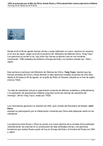 USA se preocupa por el Mar de China, donde Rusia y China