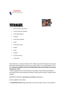 Titan Industries is a company founded in 1917, offering more than