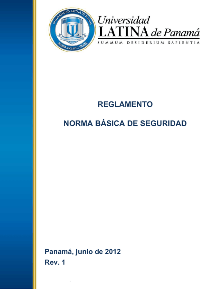 Norma Básica De Seguridad - Universidad Latina De Panamá