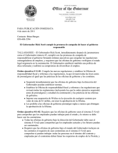 para publicación inmediata - Florida Governor Rick Scott