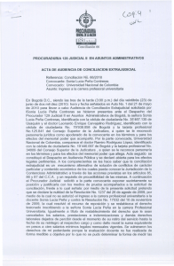Acta de Audicencia de Conciliación Extrajudicial No. 66/2010 de la