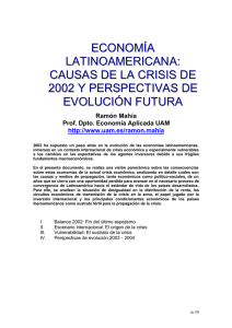 economía latinoamericana: causas de la crisis de 2002 y