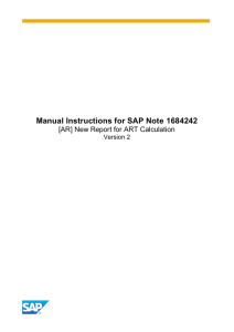 Manual Instructions for SAP Note 1684242