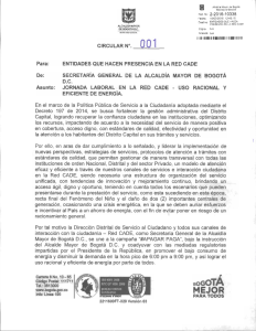 Consulte la Circular 001 del 10 de Marzo de 2016