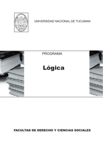 Lógica - Facultad de Derecho y Ciencias Sociales