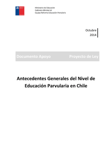 Antecedentes Generales del Nivel de Educación Parvularia en Chile