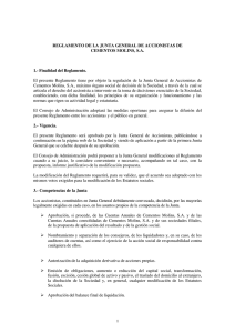 Reglamento de la Junta General de Accionistas