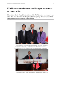 INAPI estrecha relaciones con Shanghai en materia de cooperación