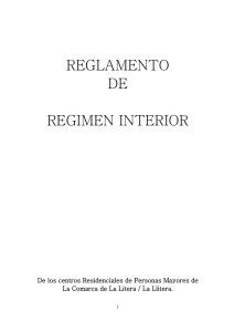 reglamento de regimen interior