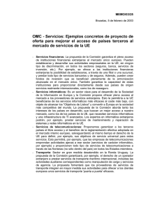 OMC Servicios: Ejemplos concretos de proyecto de oferta